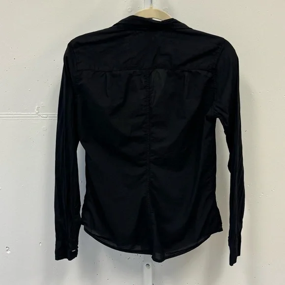 Frank & Eileen BARRY Tailored Button-Up Shirt Slim Tailored Fit Black Small